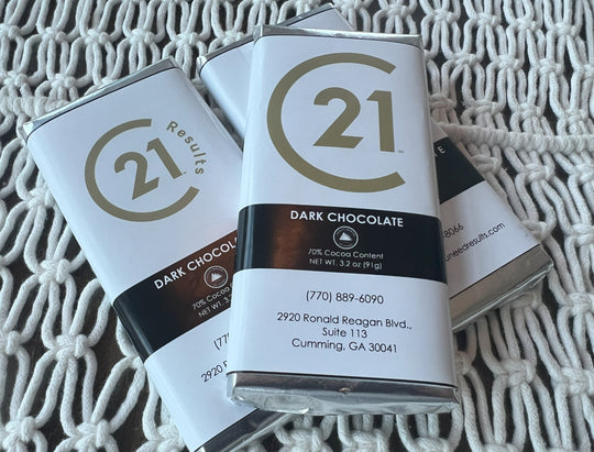 Belgian Dark Chocolate Bar - 10 Bar Bundle with Custom Branding
